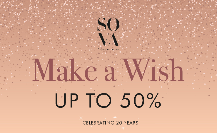 20 years!!! Make a wish! Святкуй 20 років SOVA jewelry house разом з нами!