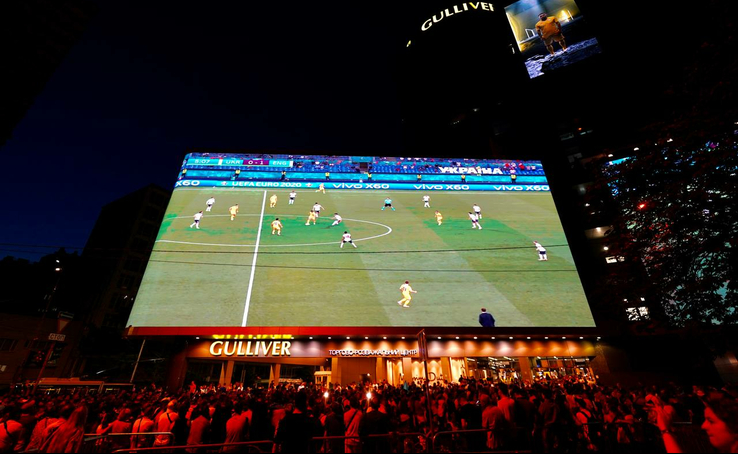 Thousands of fans supported the team in the historic Euro match